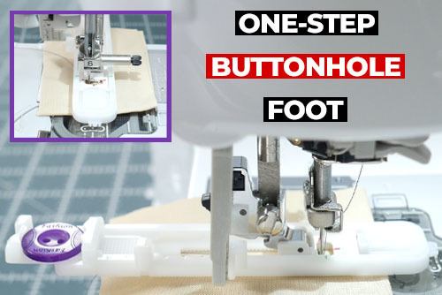 displaying an automatic buttonhole foot