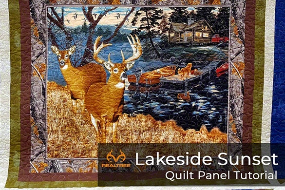 RealTree Lakeside Sunset Quilt Panel Tutorial