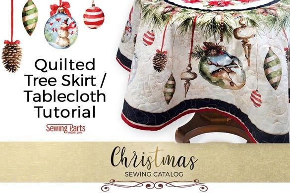 Quilted Christmas Tree Skirt / Round Tablecloth Tutorial