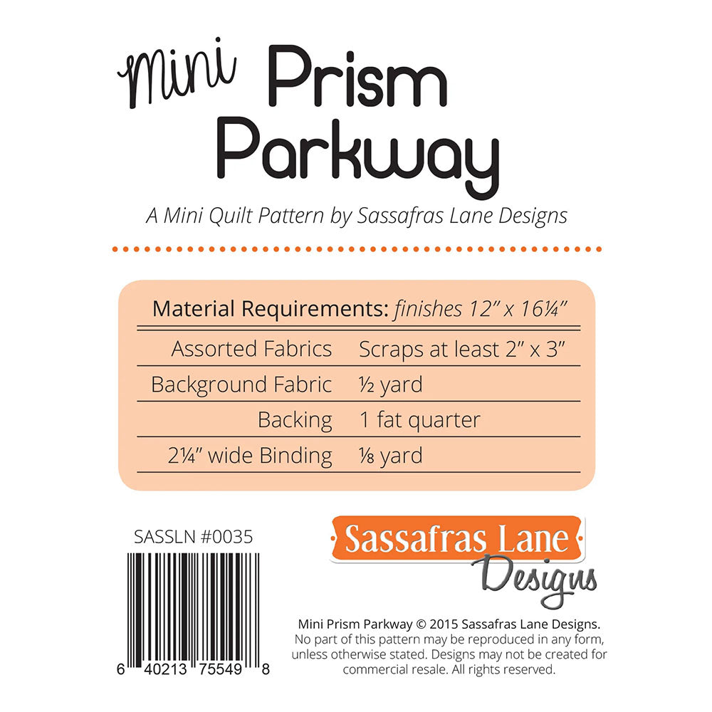 Mini Prism Parkway Mini Quilt Pattern image # 104284