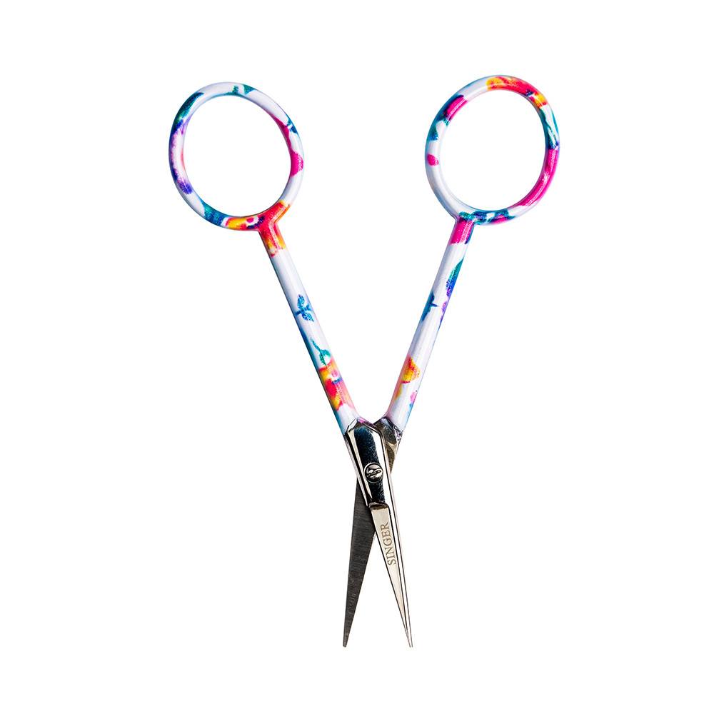 Singer 4" Floral Embroidery Scissors, Curved Tip image # 77257