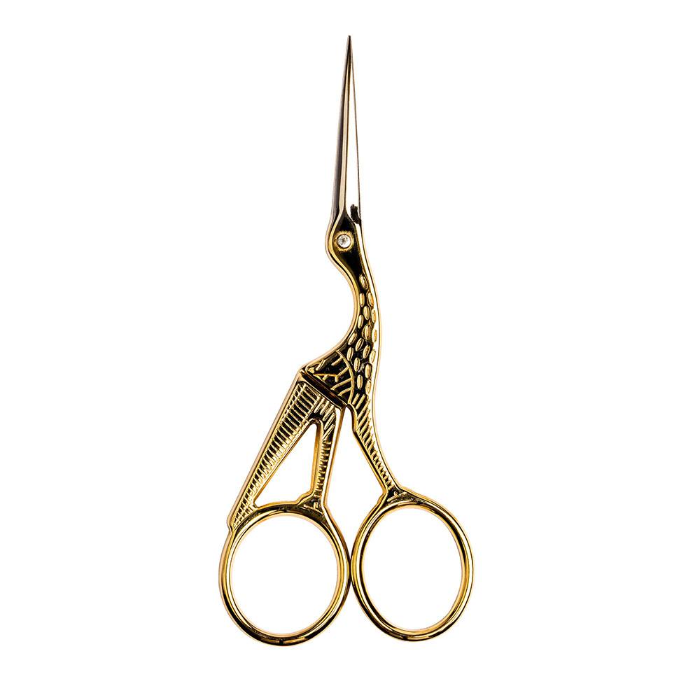 over the garden wall scissors Singer Forged Stork Embroidery Scissors 4.5" Gold