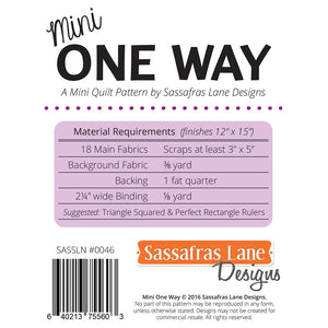 Mini One Way Mini Quilt Pattern image # 104103