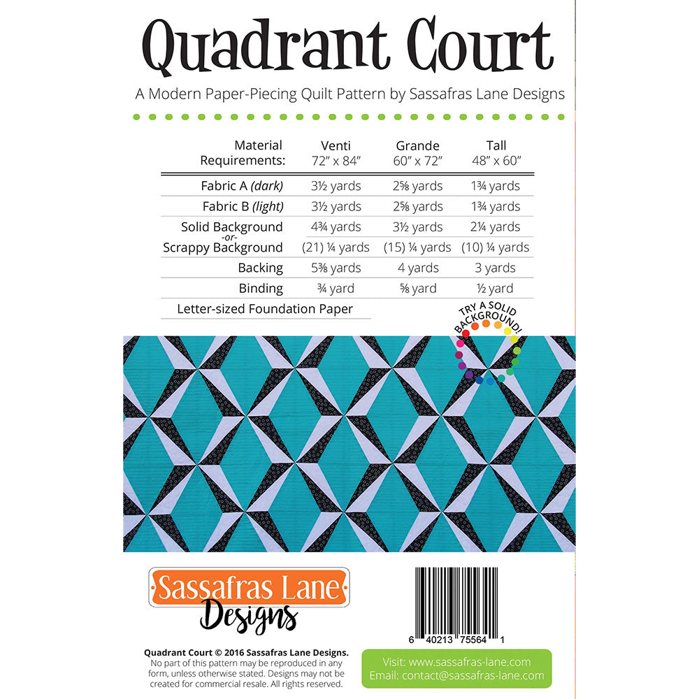 Quadrant Court Quilt Pattern image # 104890