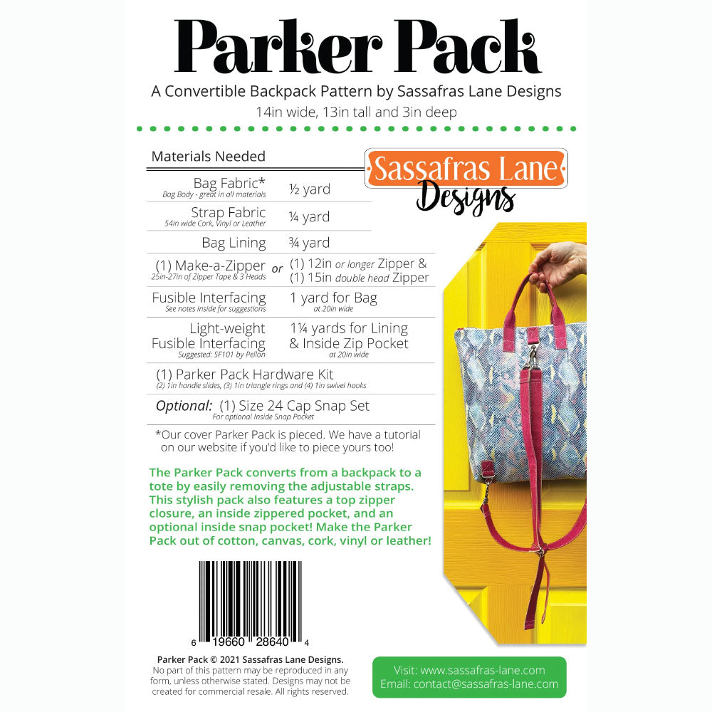 Parker Pack Pattern image # 105302