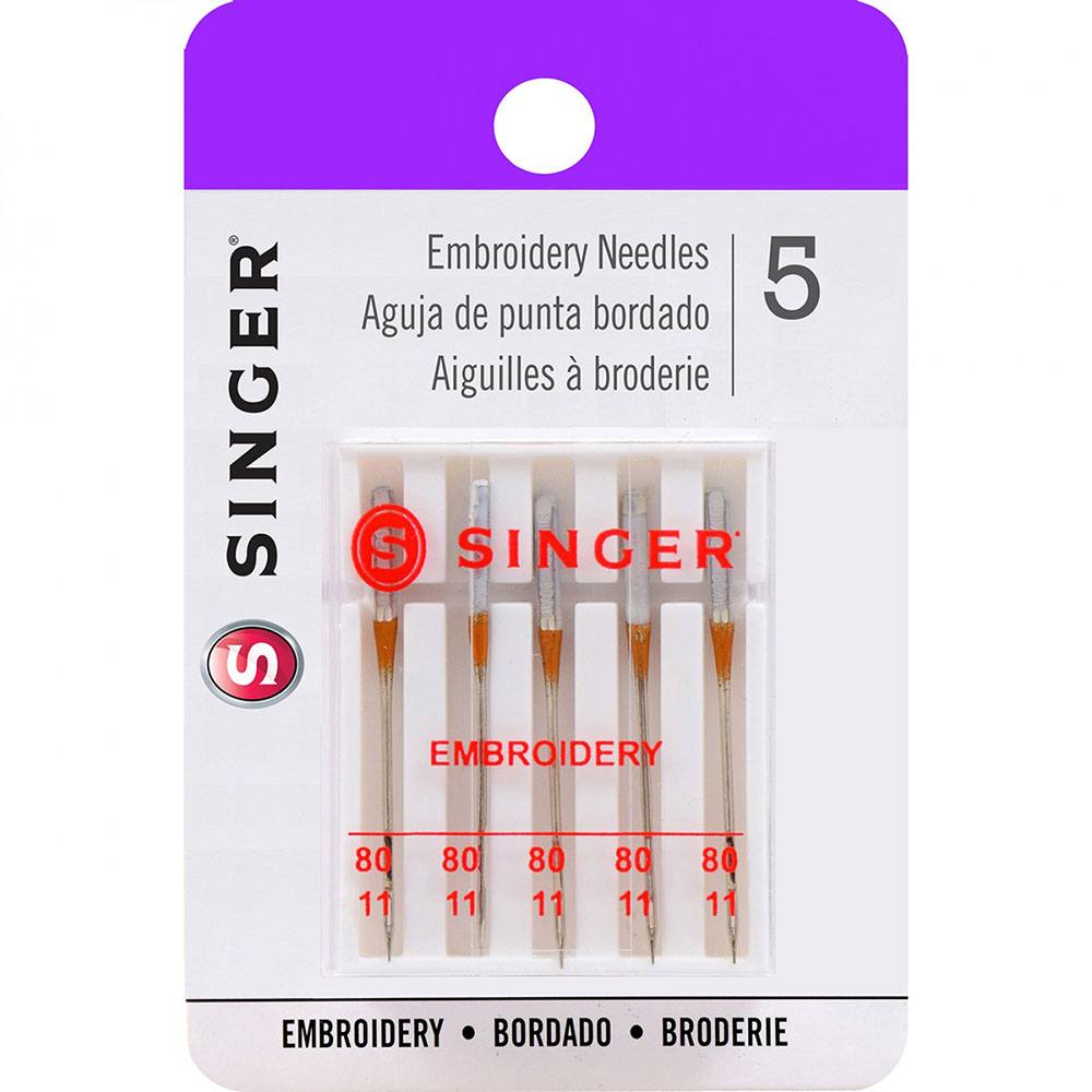 Singer Embroidery  Needles (5pk) - 80/11 image # 69108