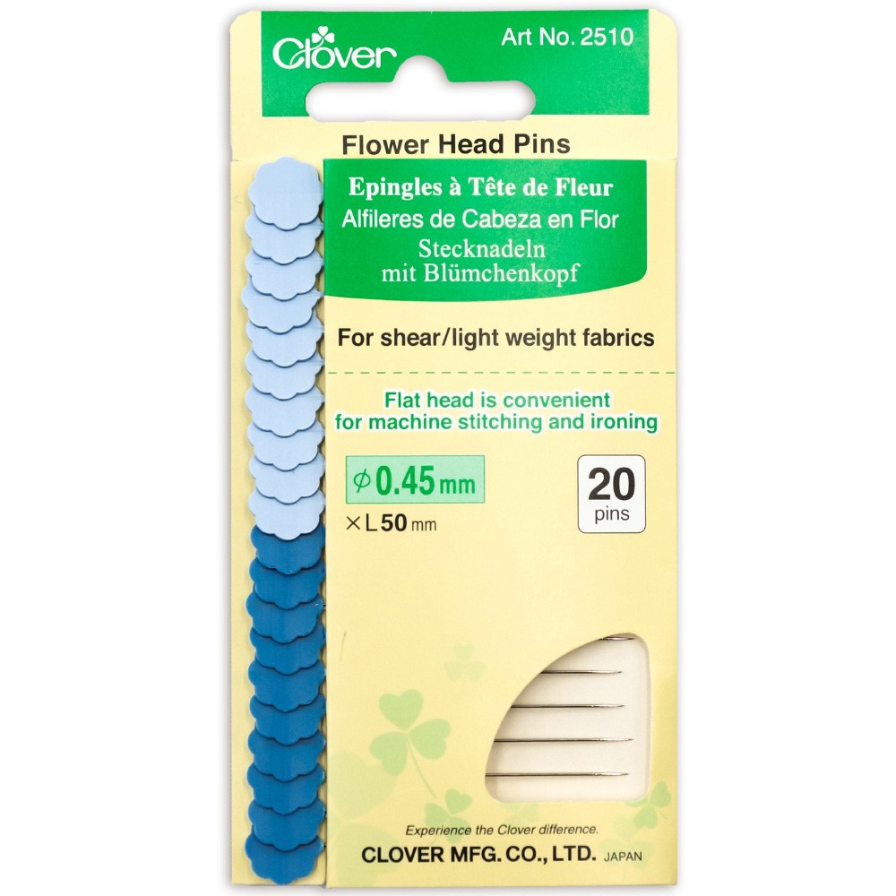 Fine Fabric Flower Head Pins, Clover image # 86611