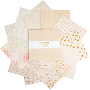 Baked With Love Backgrounds 10" Stacker with assorted cream and pastel prints fanned out on a white background.