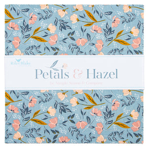 Petals & Hazel 42-piece 10-inch Stacker with a blue floral print and white paper label.