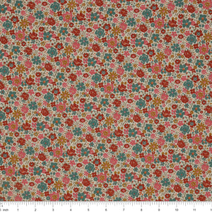 Village Life Fabric Collection - Esther Warm Cream: TIL100681-ESTHER-WARM-CREAM with ruler for scale
