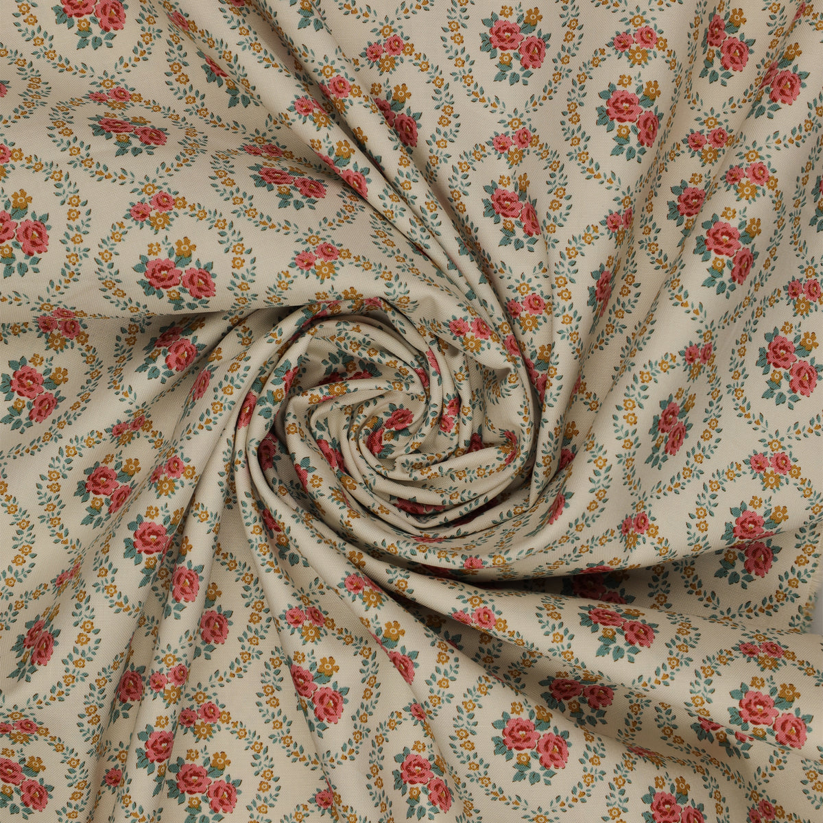 Village Life Fabric Collection - Mable Warm Cream: TIL100682-MABLE-WARM-CREAM swirled