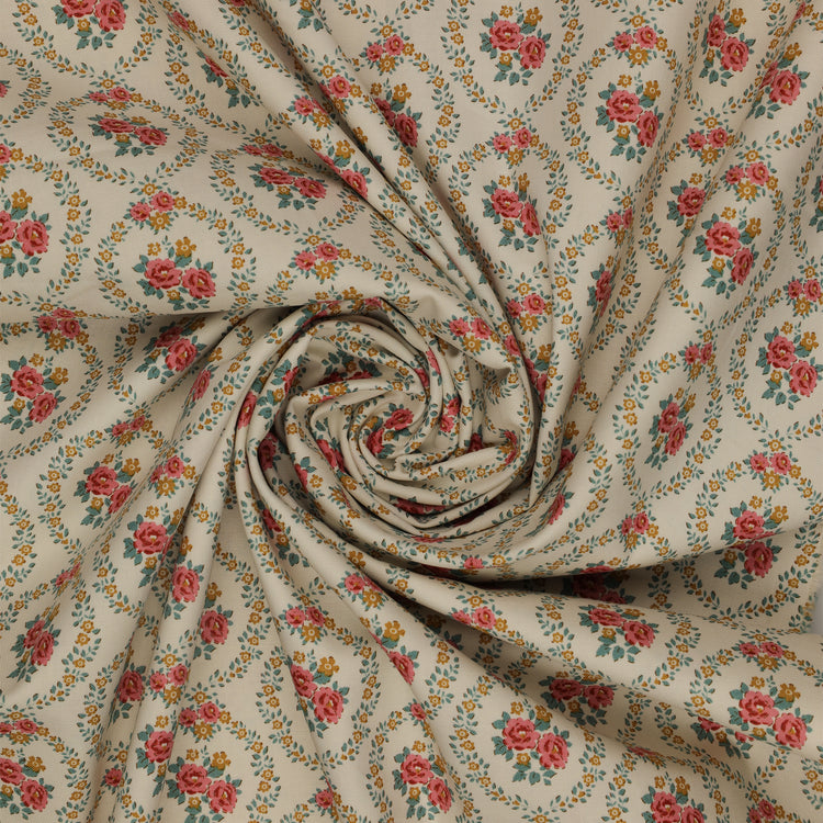 Village Life Fabric Collection - Mable Warm Cream: TIL100682-MABLE-WARM-CREAM swirled