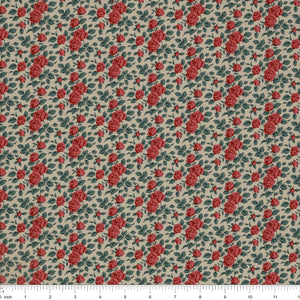 Village Life Fabric Collection - Margot Rust:  TIL100684-MARGOT-RUST with ruler for size