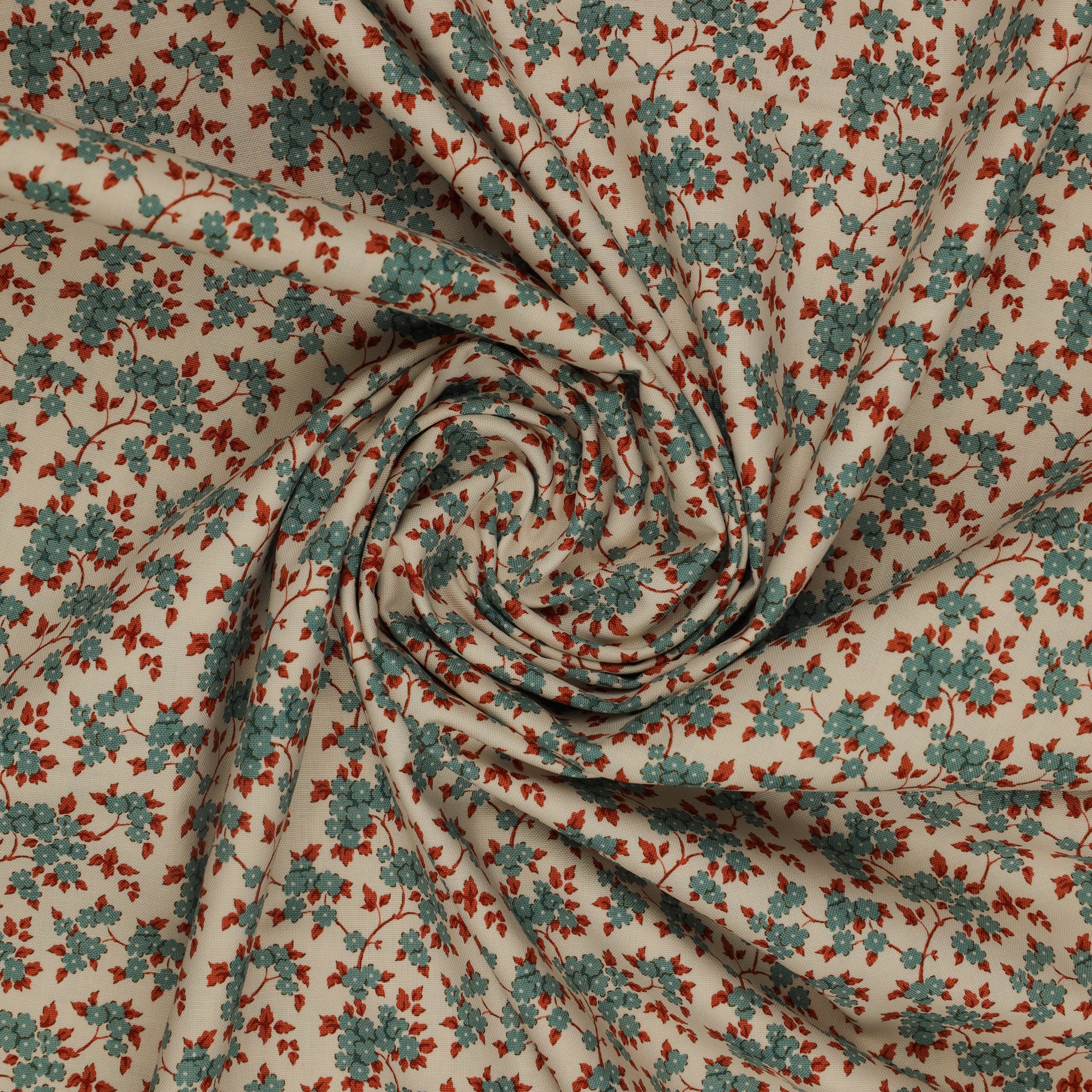 Village Life Fabric Collection - Ruth Teal: TIL100686-RUTH-TEAL swirled