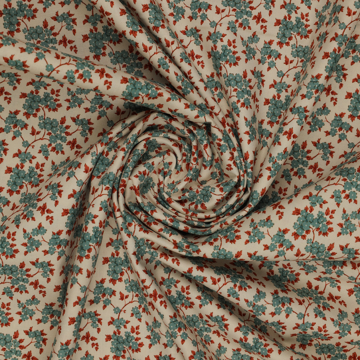 Village Life Fabric Collection - Ruth Teal: TIL100686-RUTH-TEAL swirled