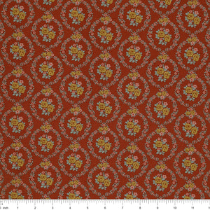 Village Life Fabric Collection - Mable Rust: TIL100687-MABLE-RUST with ruler for size