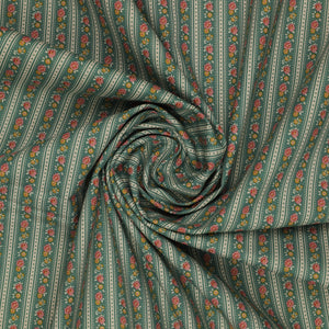 Village Life Fabric Collection - Agnes Teal: TIL100690-AGNES-TEAL swirled