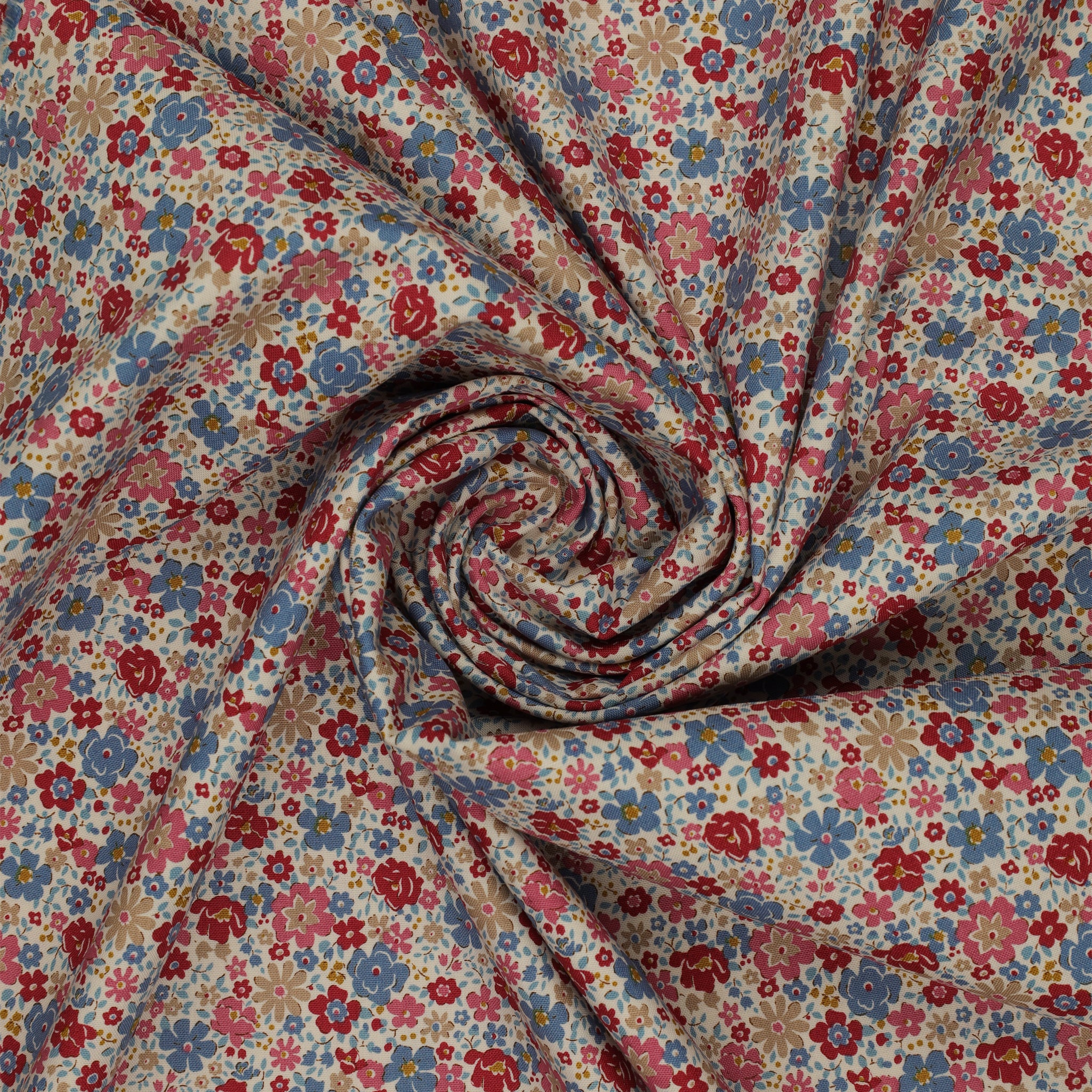 Village Life Fabric Collection - Esther Cold Cream: TIL100691-ESTHER-COLD-CREAM swirled