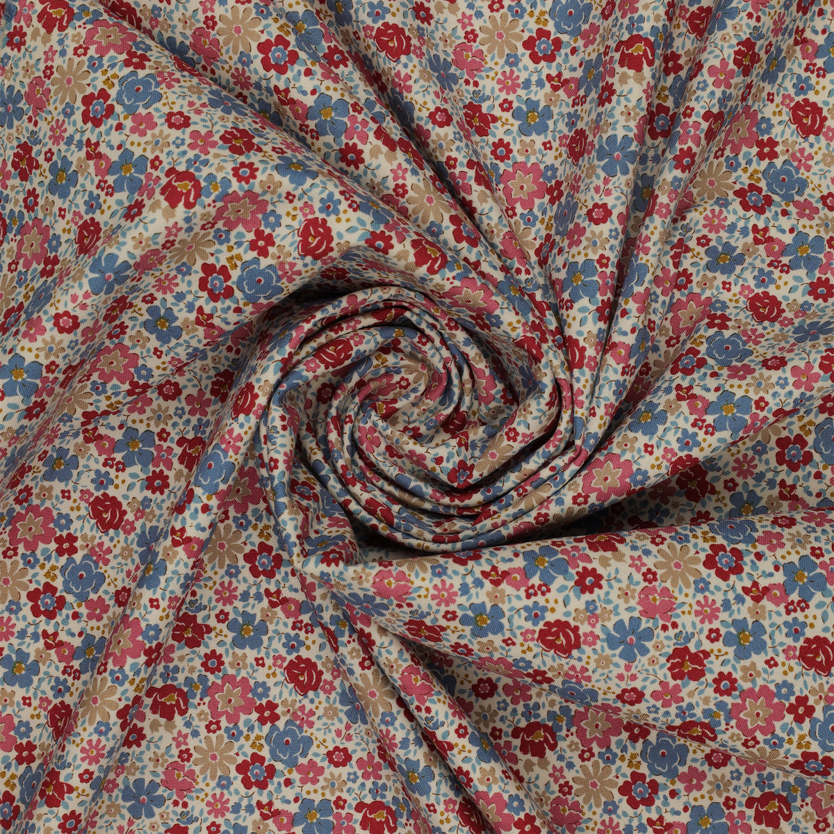 Village Life Fabric Collection - Esther Cold Cream: TIL100691-ESTHER-COLD-CREAM swirled