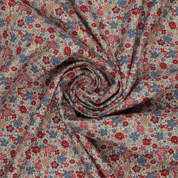 Village Life Fabric Collection - Esther Cold Cream: TIL100691-ESTHER-COLD-CREAM swirled