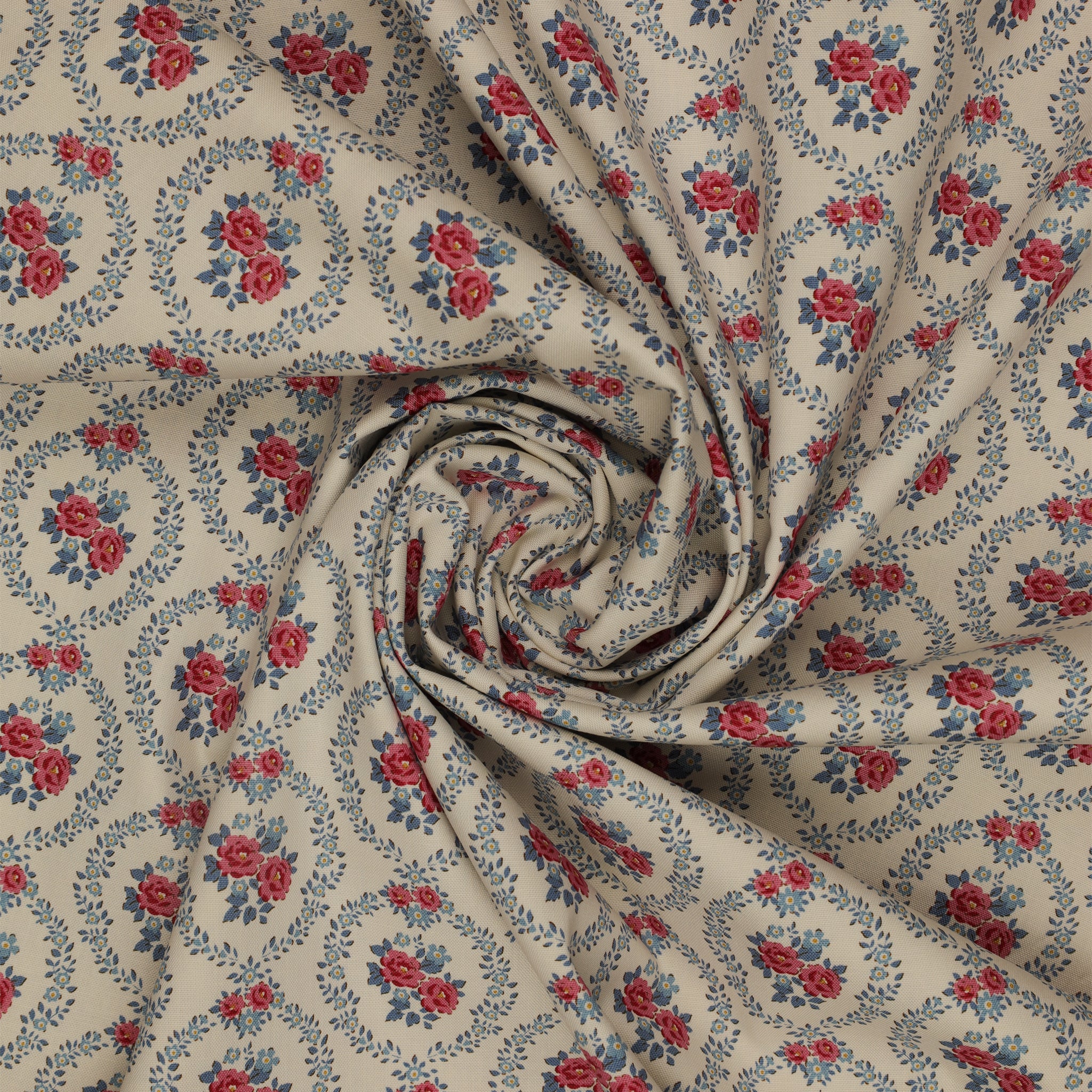 Village Life Fabric Collection - Mable Cold Cream: TIL100692-MABLE-COLD-CREAM swirled