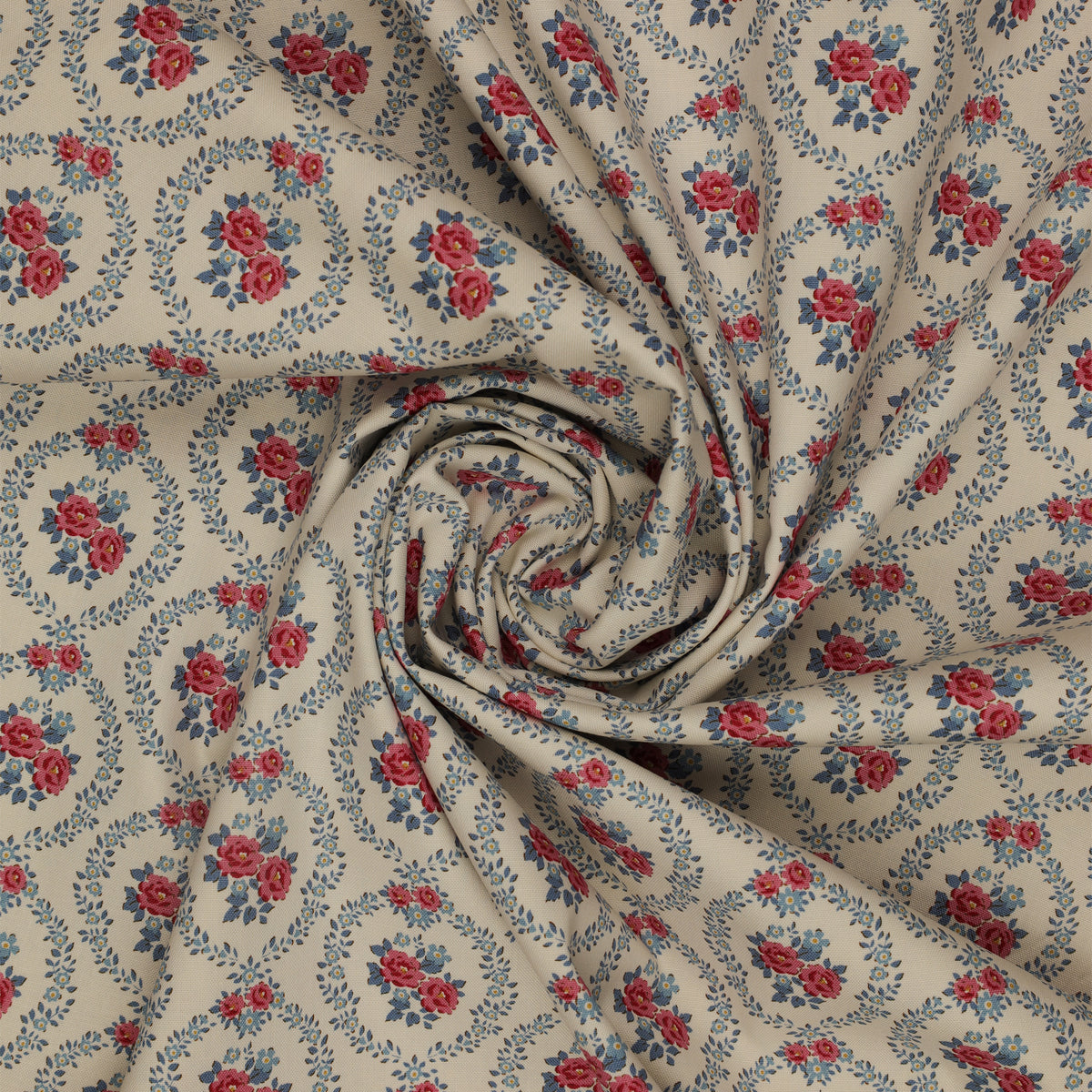 Village Life Fabric Collection - Mable Cold Cream: TIL100692-MABLE-COLD-CREAM swirled