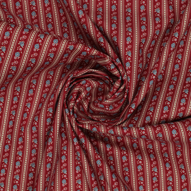 Village Life Fabric Collection - Agnes Burgundy: TIL100693-AGNES-BURGUNDY swirled