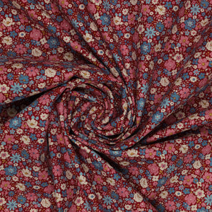 Village Life Fabric Collection - Esther Burgundy: TIL100695-ESTHER-BURGUNDY swirled