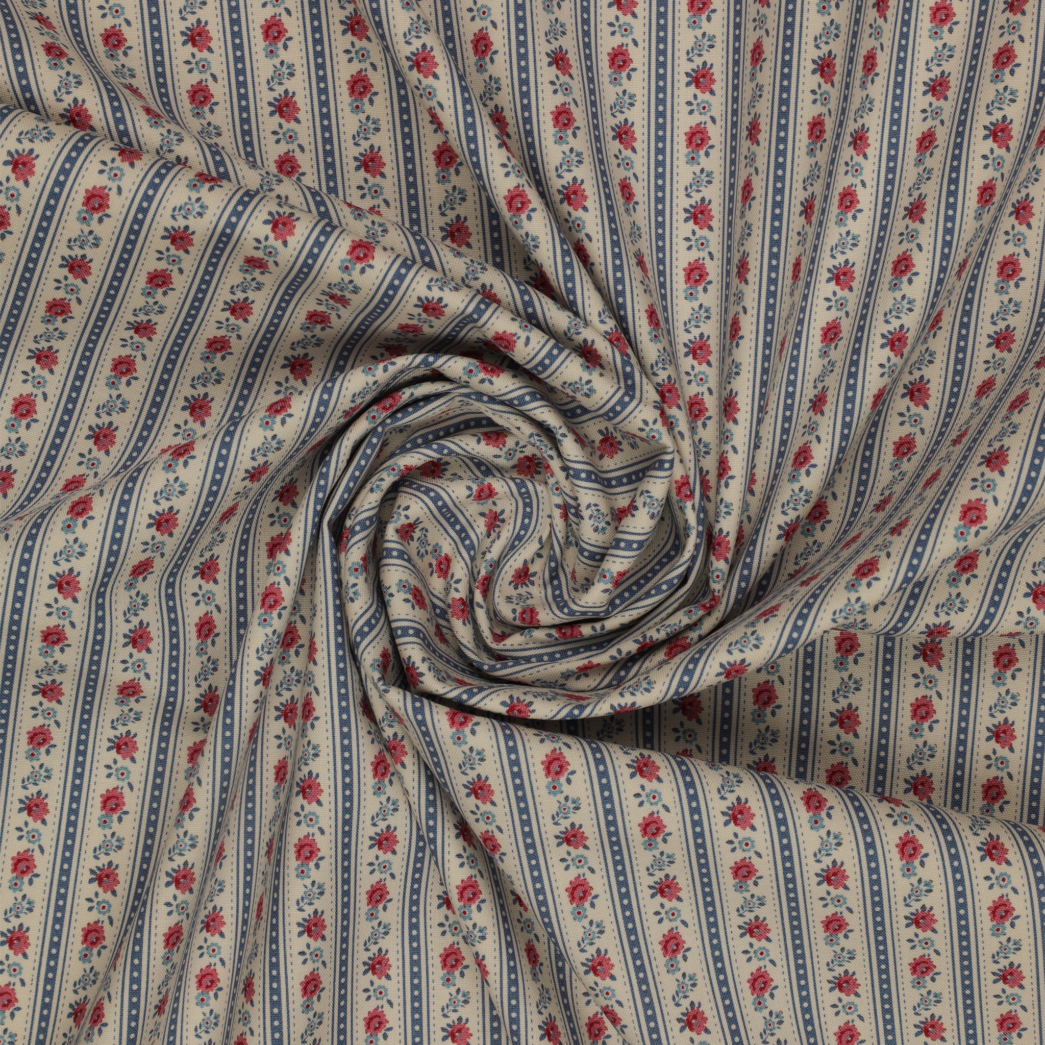 Village Life Fabric Collection - Agnes Blue: TIL100700-AGNES-BLUE swirled