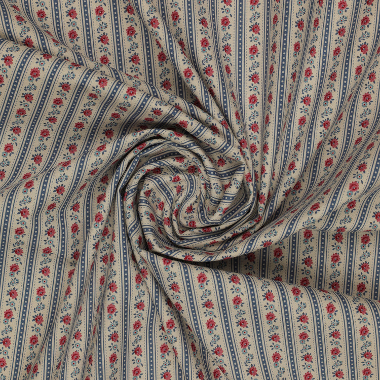 Village Life Fabric Collection - Agnes Blue: TIL100700-AGNES-BLUE swirled