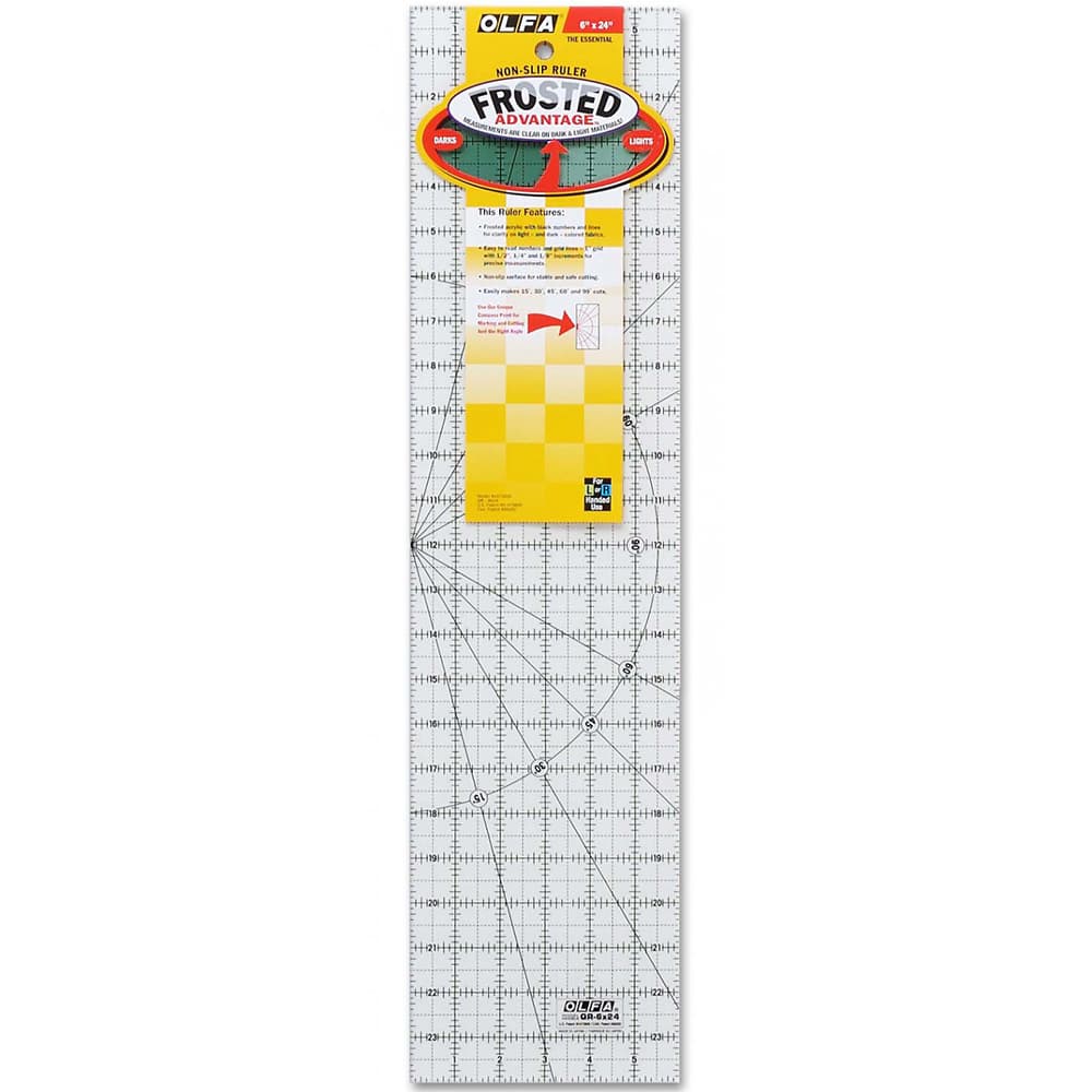 Olfa Frosted Ruler 6x24 image # 99918