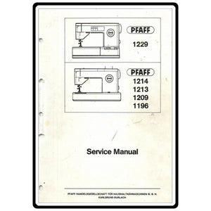 Service Manual, Pfaff 1211 image # 12762
