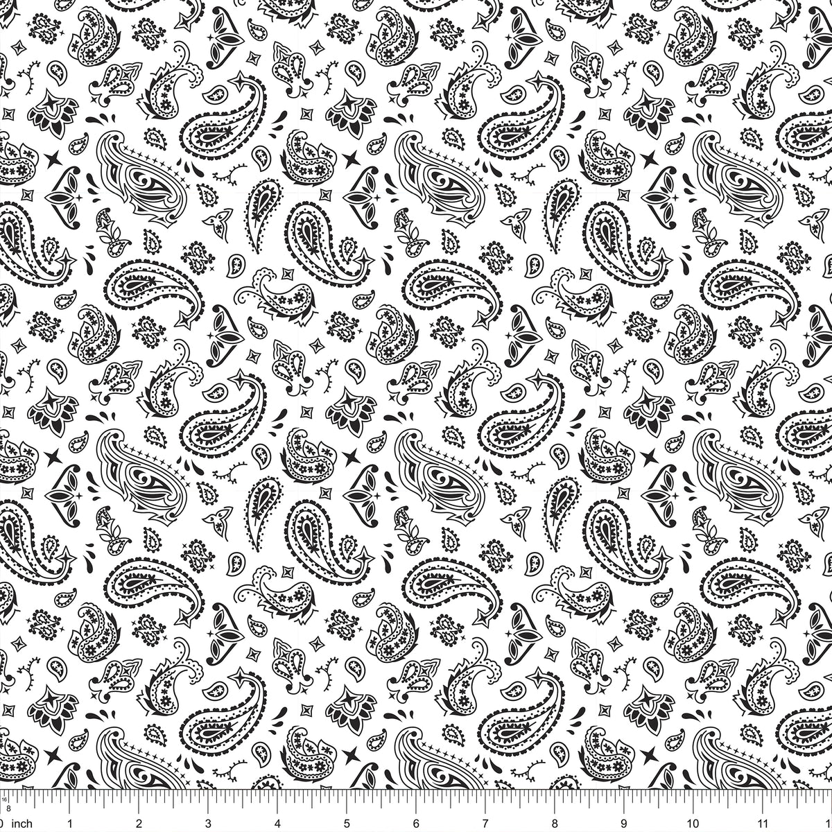 Bandana Fabric - White
