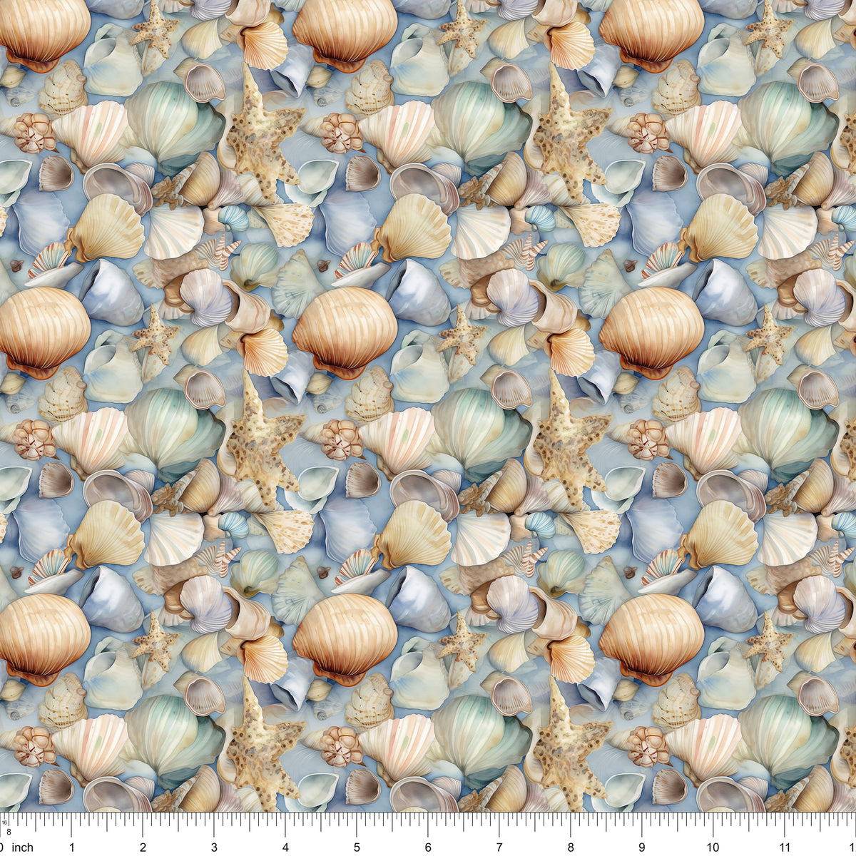 Ocean Shell Textiles Beach Life Shells Fabric