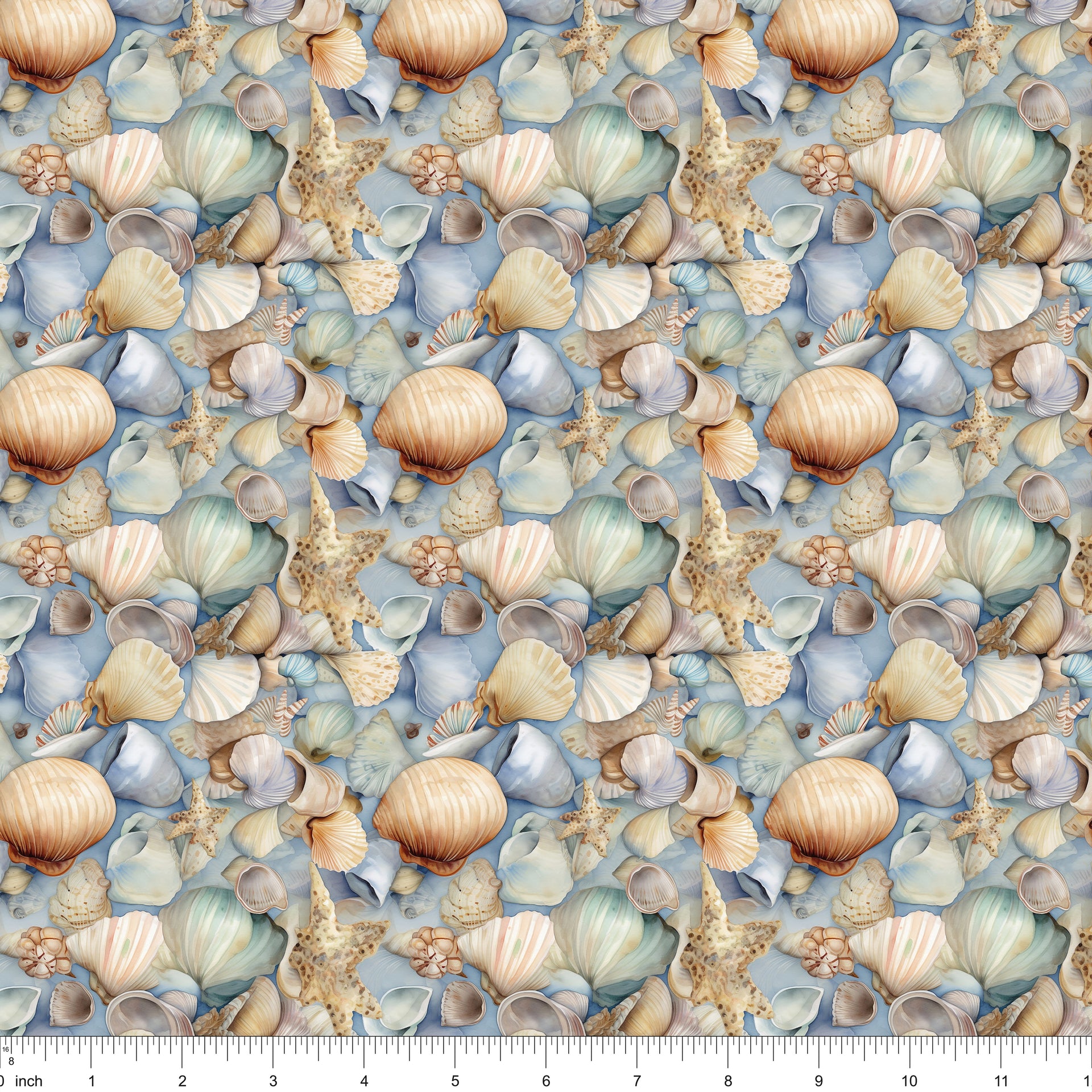 Beach Life Shells Fabric
