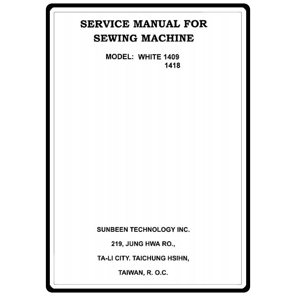 Service Manual, White 1409 image # 22291