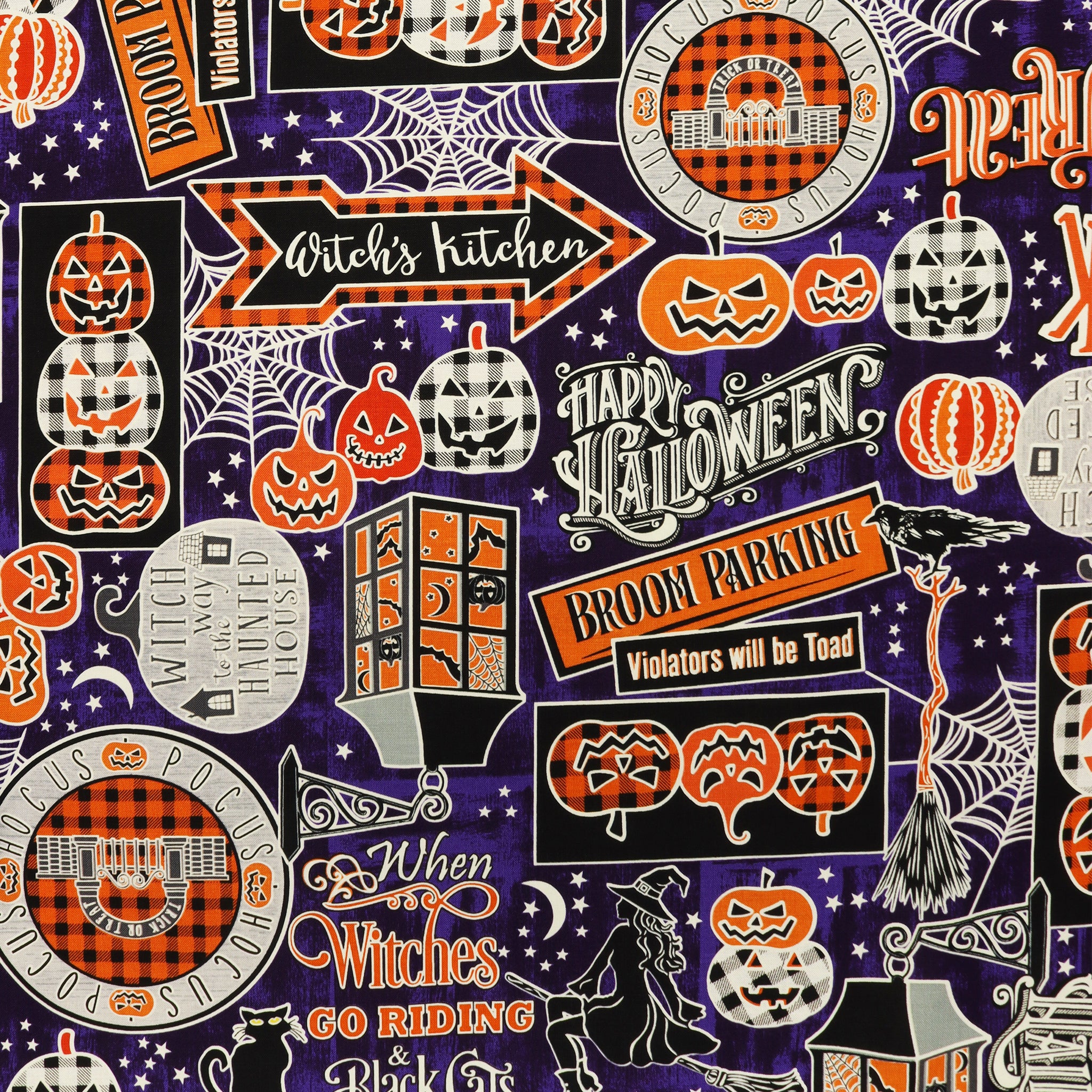Happy Hauntings Fabric Collection - Hocus Pocus Purple