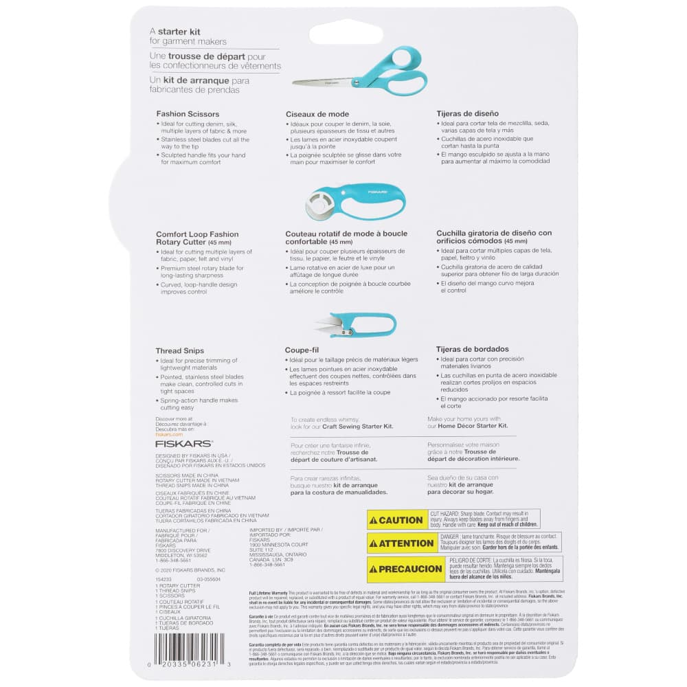 Fiskars Garment Sewing Starter Set - Teal image # 93467