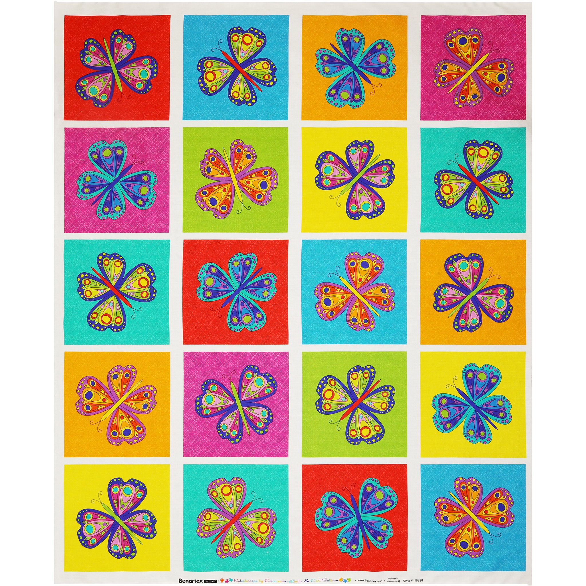 Kaleidoscope Fabric Collection - Butterfly Boxes Multi Panel