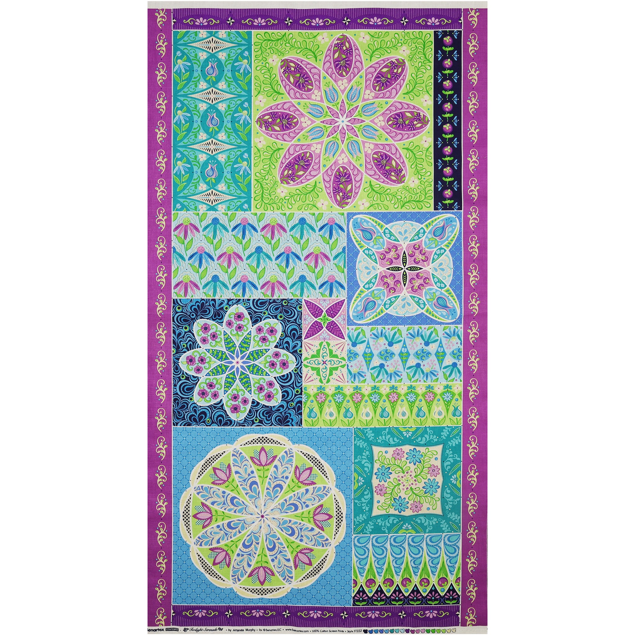Scarf Collection Ruler Twilight Serenade Fabric Collection - Ruler Panel Multi