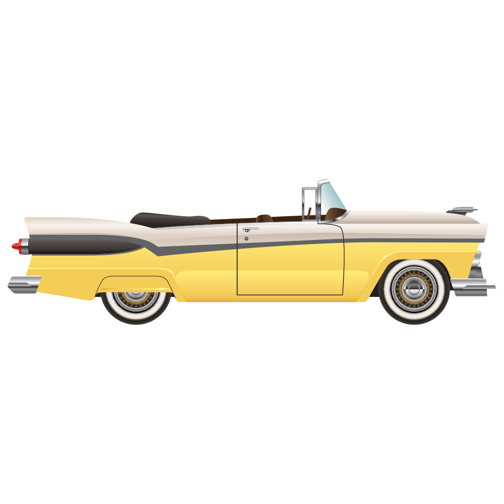1950's Convertible Car Fabric Panel
