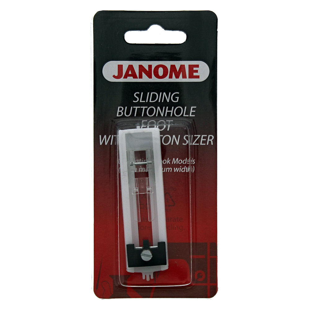 Sliding Buttonhole Foot with Sizer, Janome #200134000 image # 71037