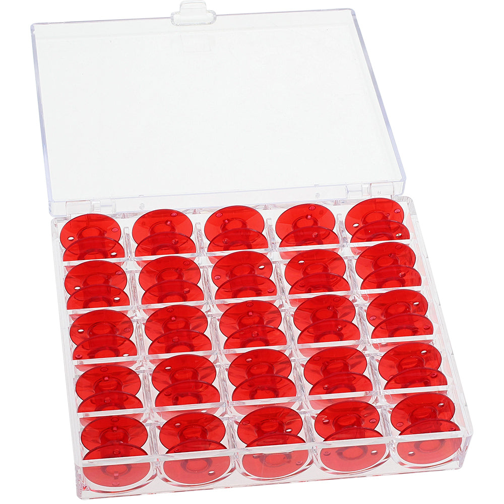 Class 15 Janome Red Bobbins (25pk) image # 71315