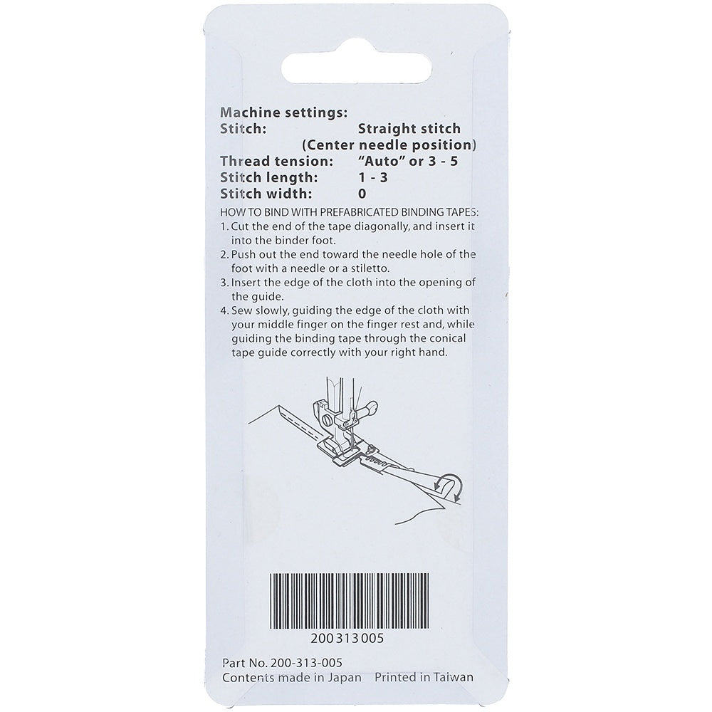 Binder Foot, Janome #200313005 image # 78217