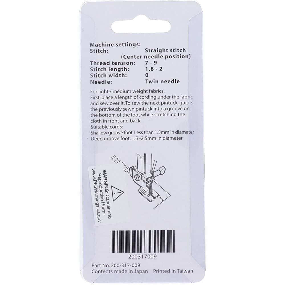 Pintucking Foot Set, Janome #200317009 image # 108212