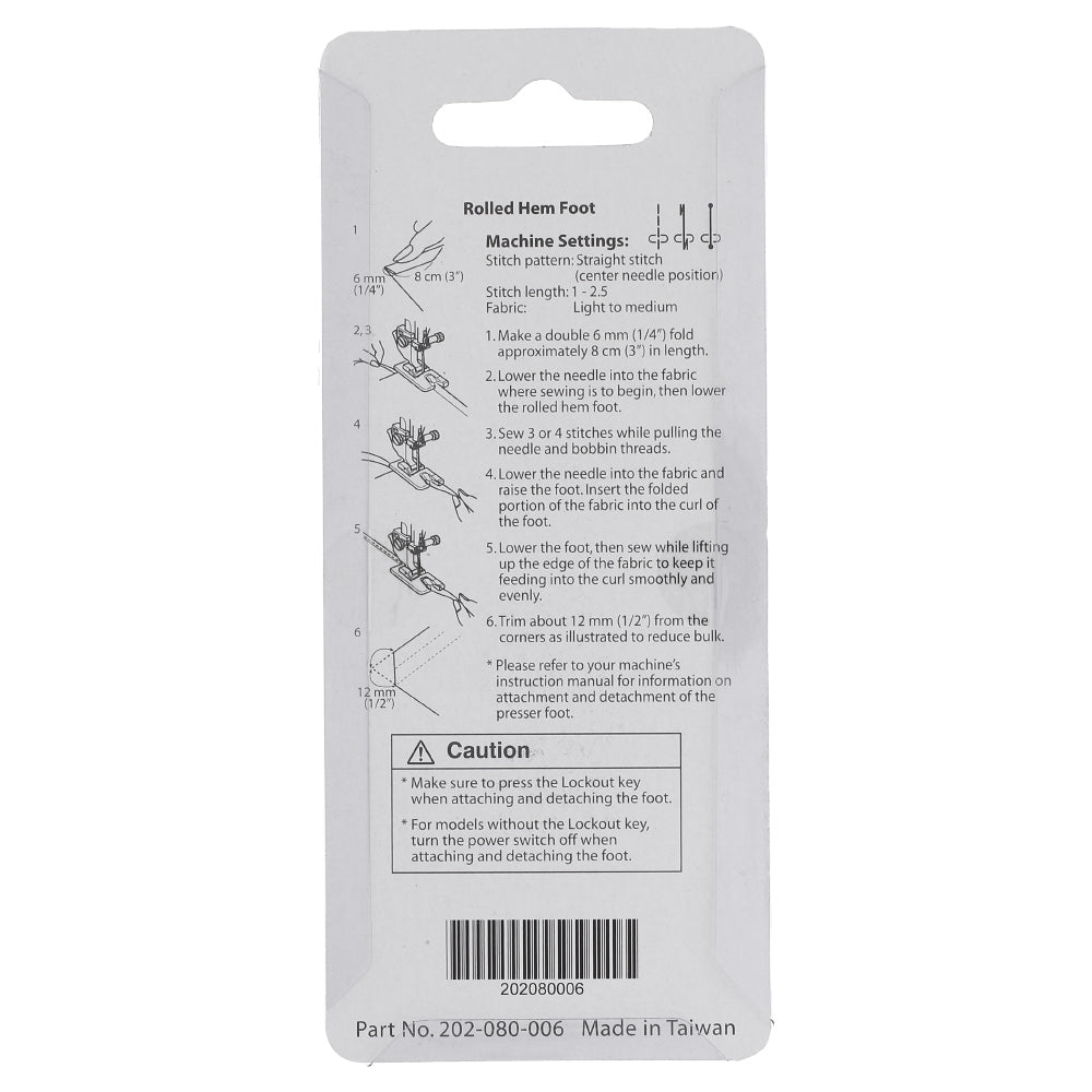Hemmer Foot 6MM, Janome #202080006 image # 78167