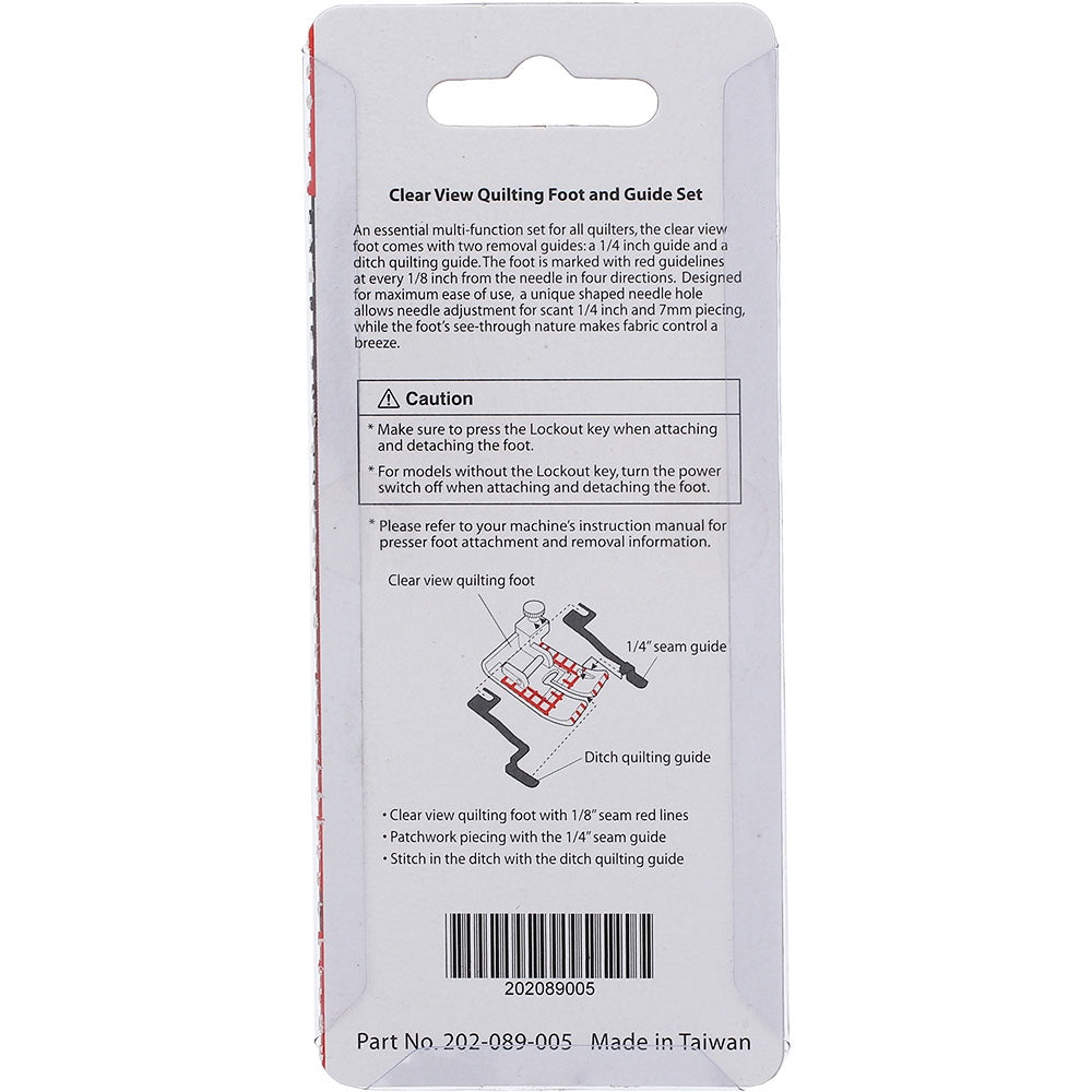 Clear View Quilting Foot and Guide Set, Janome #202089005 image # 78357
