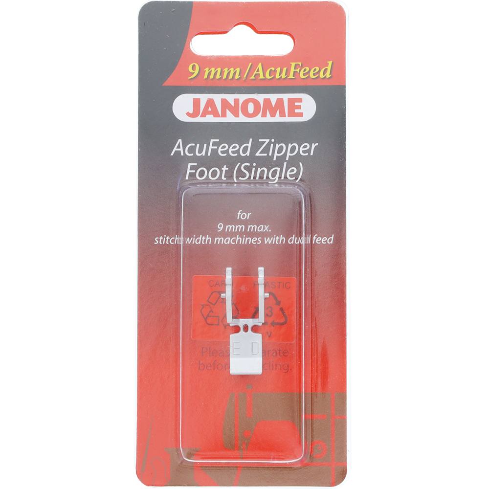 Acufeed Zipper Foot Single, Janome #202128007 image # 87766