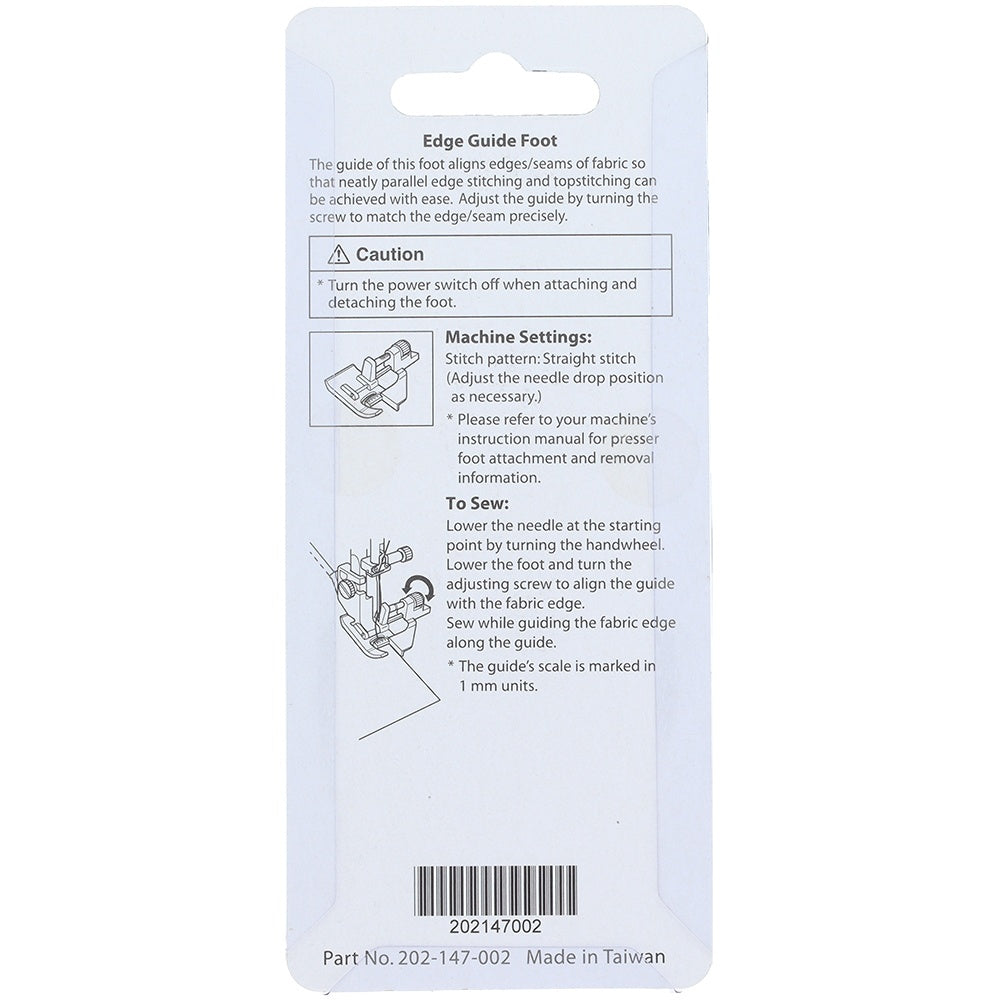 Edge Guide Foot (SE), Janome #202147002 image # 78530