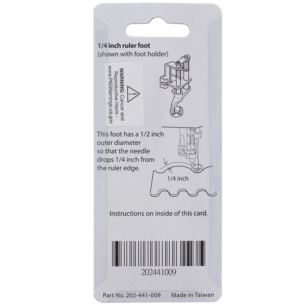 1/4" Ruler Foot High Shank, Janome #202441009 image # 78158